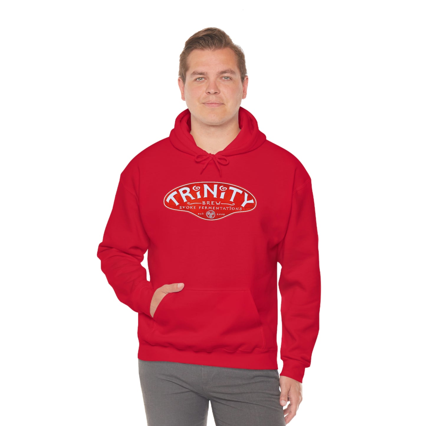 Trinity logo Front with Flo logo back Unisex Heavy Blend™ Hooded Sweatshirt