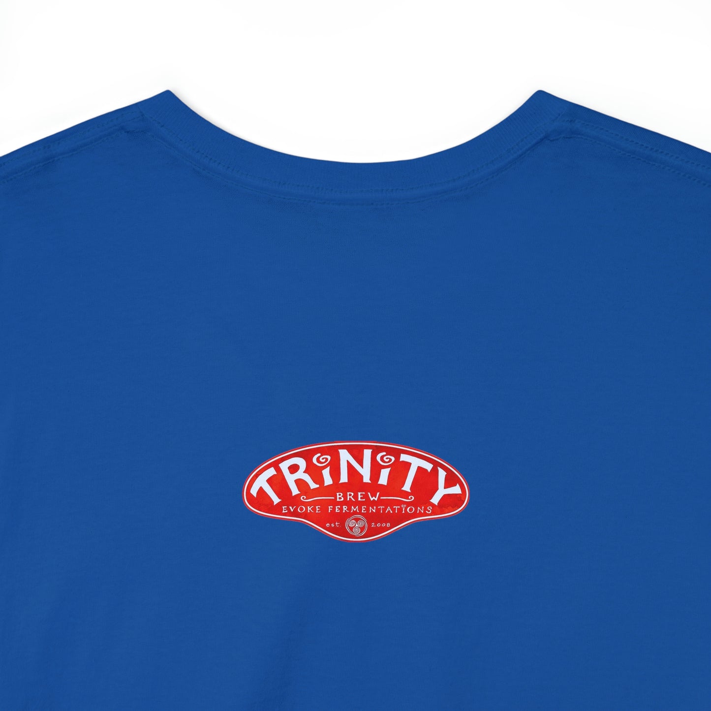 TRiNiTY Book Arch (Red Logo on Back) - Unisex Heavy Cotton Tee