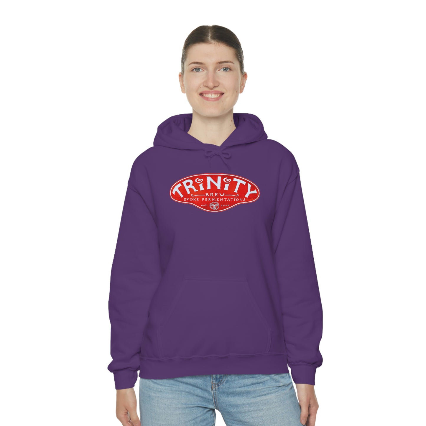 Trinity logo Front with Flo logo back Unisex Heavy Blend™ Hooded Sweatshirt