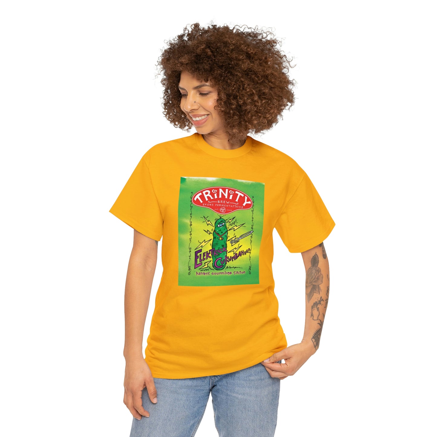 TRiNiTY Electrick Cucumbahh (Lighter Colors) - Unisex Heavy Cotton Tee