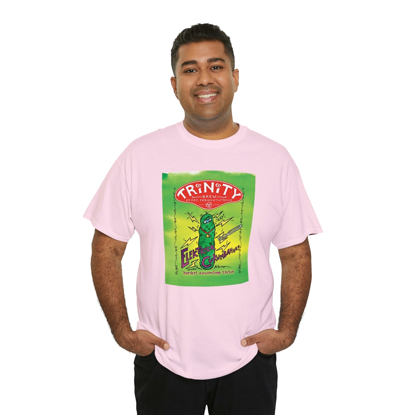 TRiNiTY Electrick Cucumbahh (Lighter Colors) - Unisex Heavy Cotton Tee