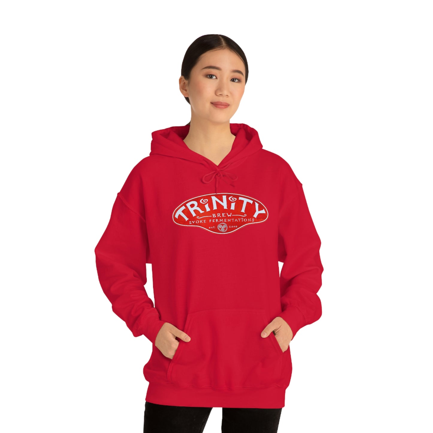 Trinity logo Front with Flo logo back Unisex Heavy Blend™ Hooded Sweatshirt