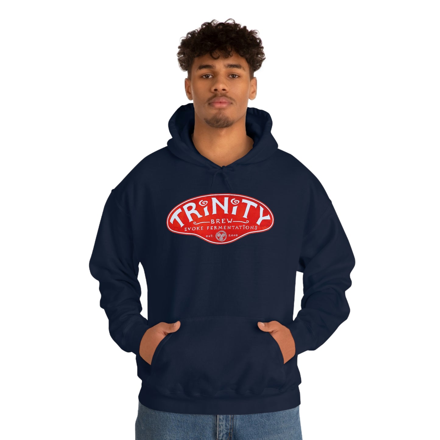 Trinity logo Front with Flo logo back Unisex Heavy Blend™ Hooded Sweatshirt