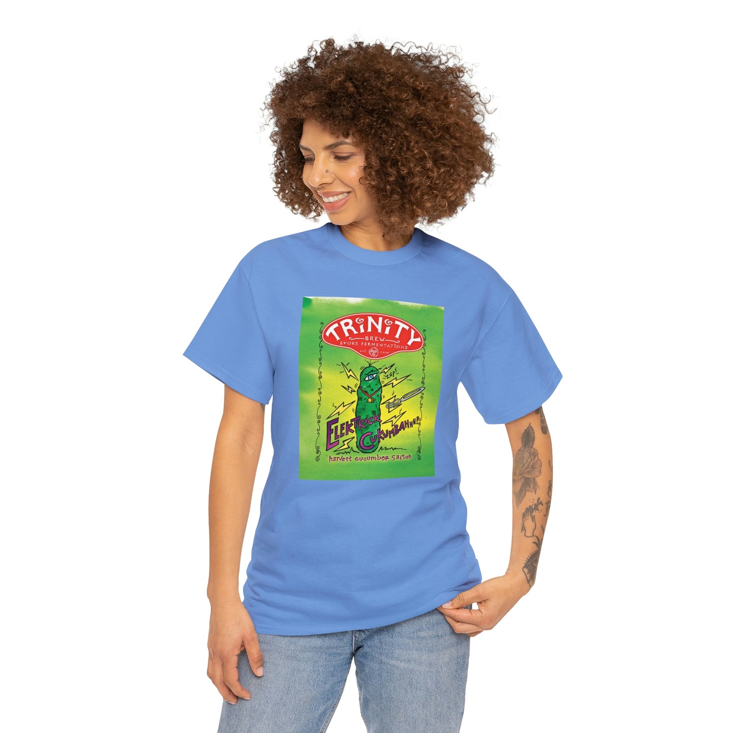 TRiNiTY Electrick Cucumbahh (Lighter Colors) - Unisex Heavy Cotton Tee