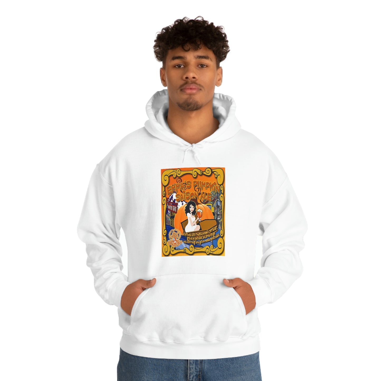 TRiNiTY Emma's Coffin Pumpkin Ale - Unisex Heavy Blend™ Hooded Sweatshirt