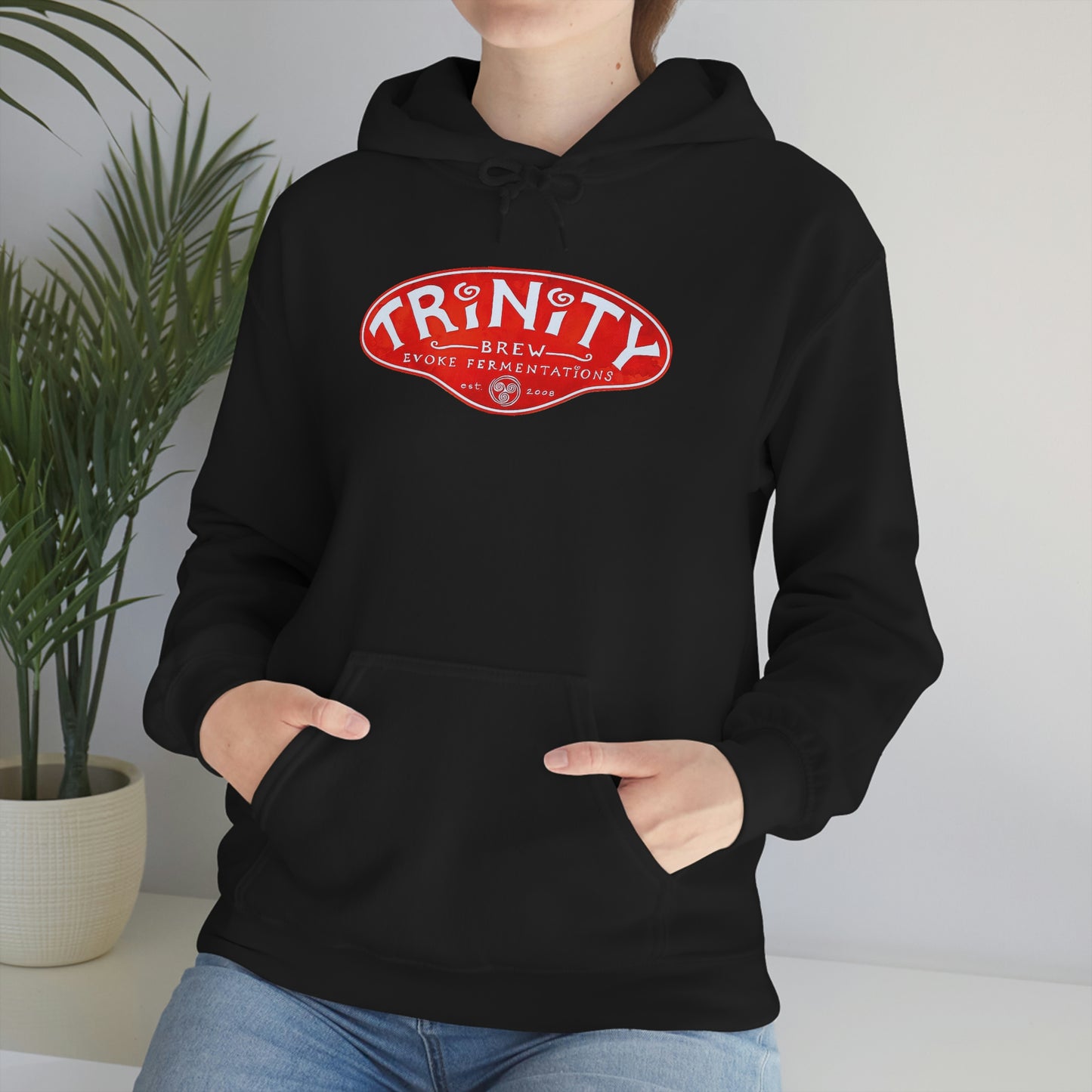 Trinity logo Front with Flo logo back Unisex Heavy Blend™ Hooded Sweatshirt