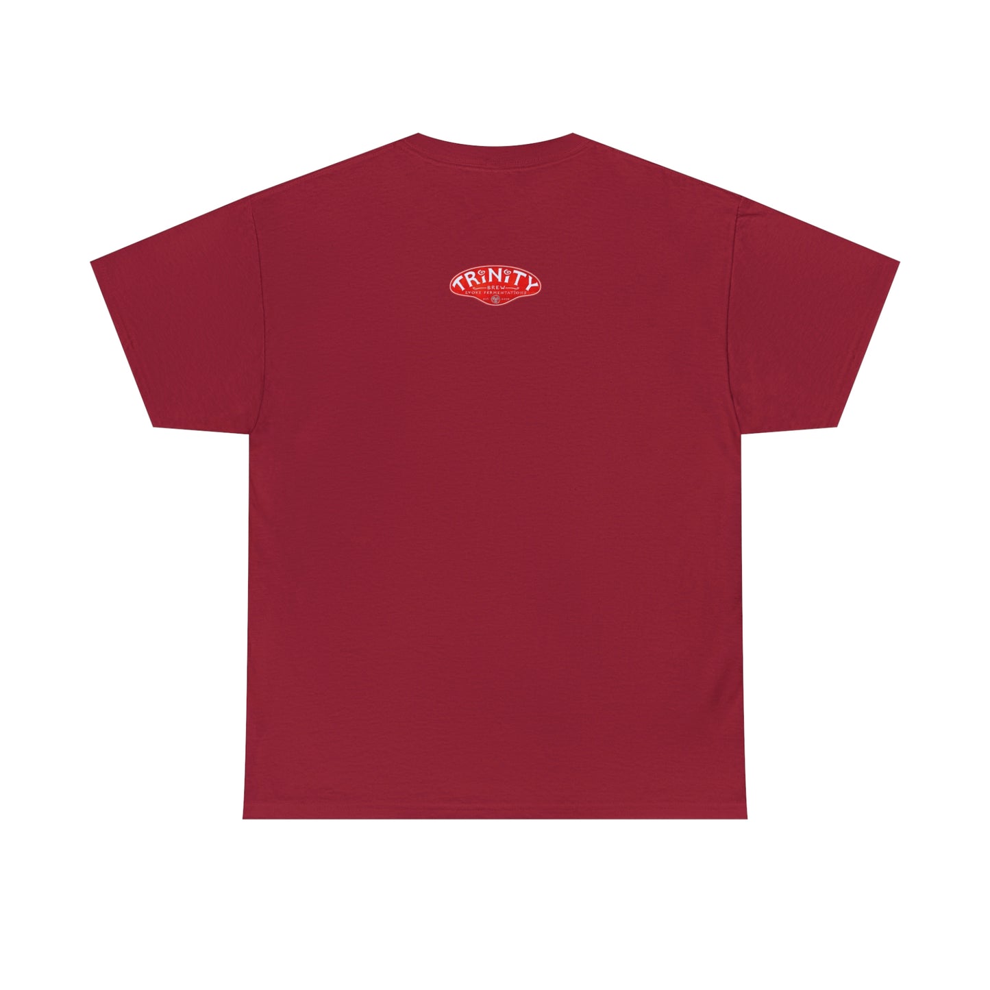 TRiNiTY Book Arch (Red Logo on Back) - Unisex Heavy Cotton Tee