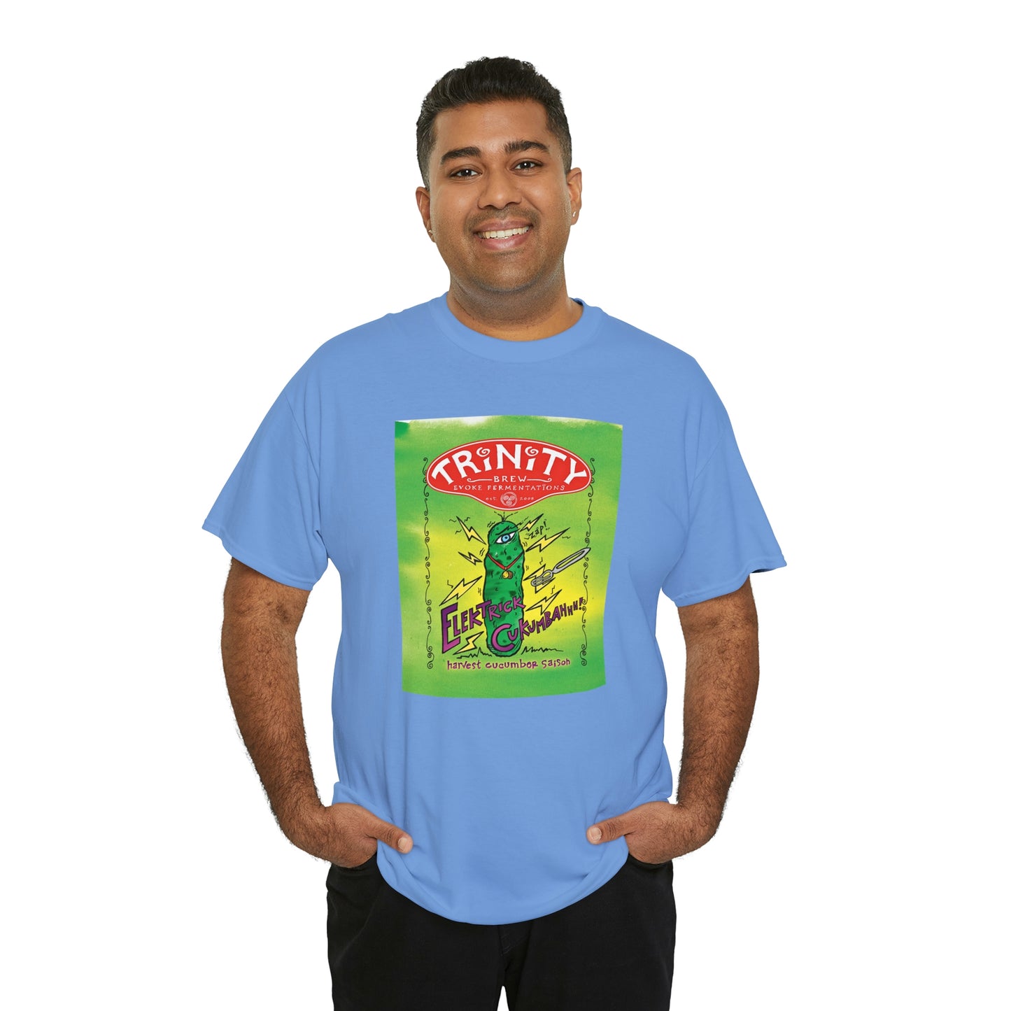 TRiNiTY Electrick Cucumbahh (Lighter Colors) - Unisex Heavy Cotton Tee