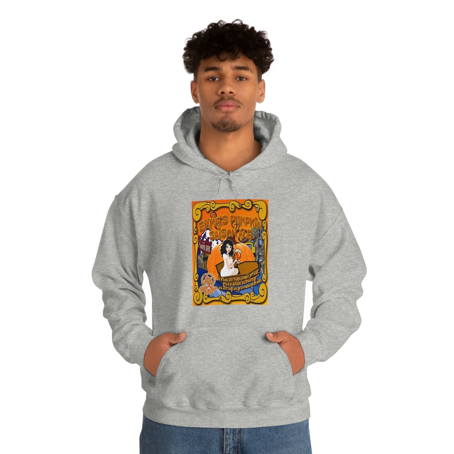 TRiNiTY Emma's Coffin Pumpkin Ale - Unisex Heavy Blend™ Hooded Sweatshirt