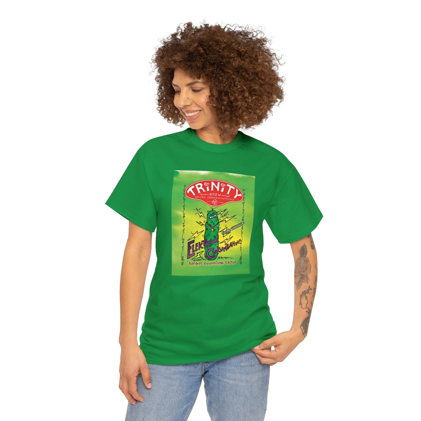 TRiNiTY Electrick Cucumbahh (Lighter Colors) - Unisex Heavy Cotton Tee